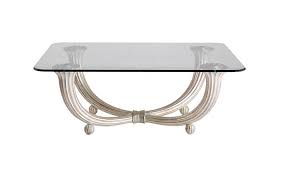 A variety of console, art deco vintage and dining tables are offered as well. Rectangular Art Deco Coffee Table Silver Glass Wood Chelini