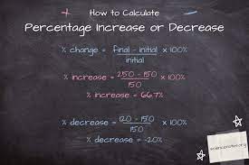 A − b = c; How To Calculate Percentage Increase Or Decrease Percentage Change