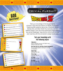 The actor who voices goku actually passed out during a super saiyan transformation. Buy Trivial Pursuit Dragon Ball Z Quick Play Trivia Game Based On The Popular Dragon Ball Z Anime Series 600 Questions From Dragon Ball Z Online In Japan B07gq8z8pp