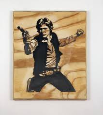 Handmade Han Solo Star Wars Wood Epoxy Resin Wall Hanging Star Wars Art Star Wars Gifts Star Wars Decor