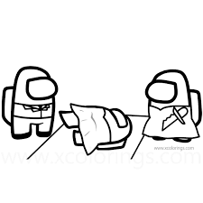 Among us coloring pages rules of playing among us, a game that is currently viral because it is considered to 'damage friends. Among Us Coloring Pages Impostor And Dead Crewmate Body Xcolorings Com