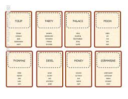Make your students speak with taboo game. Free Printable Taboo Game Cards Deutsche Spiele Bommel Machen Blumen Falten