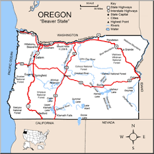 This map shows cities, towns, interstate highways, u.s. Clip Art Us State Maps Oregon Color Detailed I Abcteach Com Abcteach