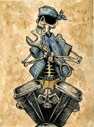 El Mecanico V Twin On Www Davidlozeau Com Lowbrow Art By David Lozeau Pinterest Art Skull Art And Lowbrow Art