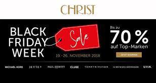 Im november feiern wir bei zalando black friday mit top angeboten & super deals für mode, schuhe & accessoires. Black Friday Week Bei Christ Mit Bis Zu 70 Rabatt Auf Top Marken Black Friday De