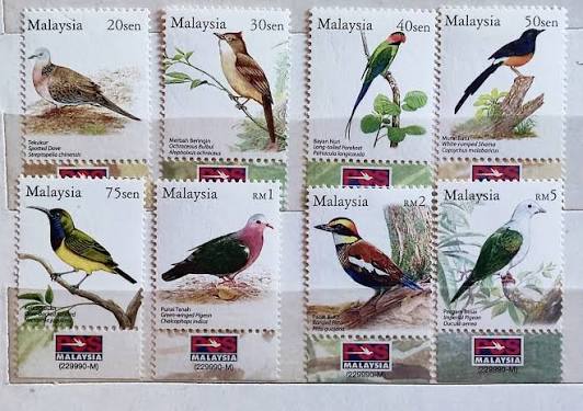 Myanmar endemic birds species stamp set for sale