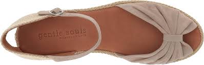 Gentle Souls womens Lucille Low Wedge Espadrille Sandal Espadrille Wedge  Sandal