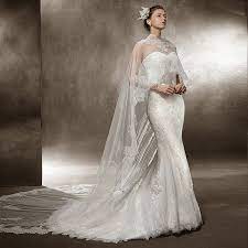 Check spelling or type a new query. Elegante Meerjungfrau Brautkleid Vintage Spitze Mit Schal Umhang