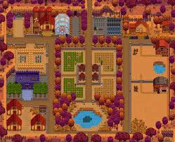 I Wanted To Wait Until Spring To Post But I M Quite Pleased With How My Farm Has Developed Autumn Year 3 Stardew Valley Stardew Valley Layout Stardew Valley Farms