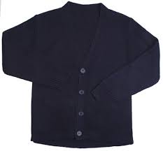 Wholesale School Uniform Kids V Neck Cardigan In Navy Blue