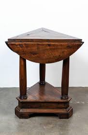 18th Century Drop Leaf Triangle Side Table Walnut Side Tables Side Table Side Tables For Sale