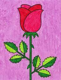 Easy Rose Drawing Art Projects For Kids Trendy coloring pages draw easy flowers rose flower coloring pagesgif full version.