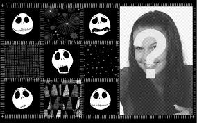 Collage Of An Illustration Of A Nightmare Before Christmas