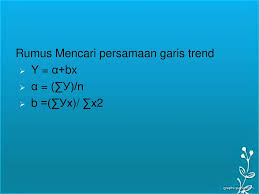 Rumus mencari persamaan garis trendy α bx α у n b у x x2 untuk melakukan perhitungan diperlukan nilai variabel waktu x jumlah nilai variable waktu adalah nol atau. Metode Least Square Data Genap Ppt Download
