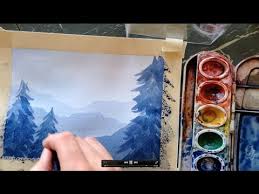 With their fluid nature, they are especially well suited to making soft and. How To Paint A Simple Landscape In Watercolor Youtube