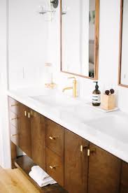 Custom Mid Century Modern Wood Bathroom Vanity Designed By Carly Waters Style Bathroom Inspiration Modern Bathroom Vanity Designs Modern Bathroom Faucets