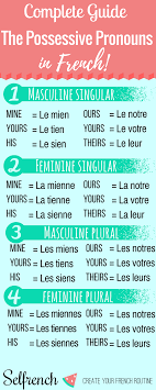 The Possessive Pronouns In French Les Pronoms Possessif En Francais Apprendre L Anglais French Expressions Cours De Langue