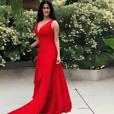 Katrina Kaif in a Red Dress · Creative Fabrica