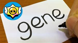 Standard printable step by step. Very Easy How To Turn Words Gene Brawl Stars Into A Cartoon How To Draw Doodle Youtube