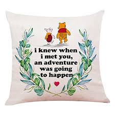 We print the highest quality quotes pillows on the internet. Chillake Classic Winnie The Pooh Quotes Pillow Covers Pooh Pillow Case Cushion Cover For Sofa Couch Decor Funny Best Friend Friendship Quote Gift 18 X 18 Inch Buy Online In Cote D