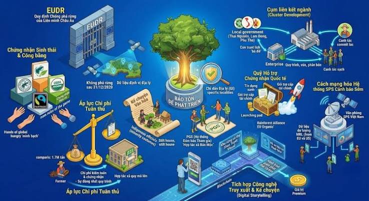 Thái Nguyên đẩy mạnh chuyển đổi số, nâng tầm giá trị ngành chè giai đoạn 2026 - 2030