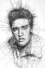 Malaysia Based Illustrator Vince Low Uses A Playful Scribbling Technique To Produce His Energetic Black And White Portrai Portrait Drawing Art Scribble Drawing