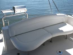 The backrest on this boat seat pivots forward and back to allow the seat to be used in both directions. Gold Coast Boat Upholstery Runaway Bay Marine Covers