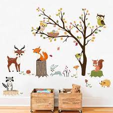 Pour la chambre de bébé et enfant. Decoration Mural Foret Chambre Enfant Cdiscount