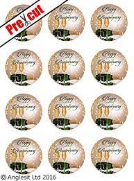 Decorative cake toppers specially designed for occasions like engagements, weddings, anniversaries, birthday, garden parties, baby showers, and. Wd Happy Anniversary Edible Wafer Rice Paper Cupcake Toppers Wedding Party Decoration Cupcake Toppers Buy Online In Dominica At Dominica Desertcart Com Productid 54760233