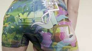 Twink in undies - Rick and Morty Freegun colorful boxers masturbation