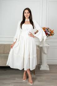 دريس ابيض ساده - Loaa Fashion - لؤى فاشن