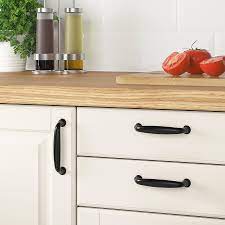Eneryda Handgreep Zwart 112 Mm Ikea Black Kitchen Handles Kitchen Cupboard Handles Kitchen Handles