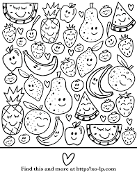 Printable Coloring Pages Perfect For Summer Break Print This Smiley Fruit Page For The Kids To En Fruit Coloring Pages Food Coloring Pages Fall Coloring Pages