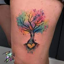 Black ink tree of life tattoo. Pin On Tattoos
