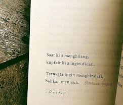 Dan aku menangis dan aku terluka… bilaa… engkau menghilang… kau pergi dari ku tinggal kan ku lewati malam tanpa kasihmu ku rangkai kata ku rangkai nada yang ku inginkan hanyalah cinta dan semua menghilang. Ionnnn Anabilaaa Twitter