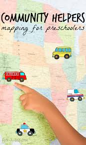 map activity for a community helpers preschool theme