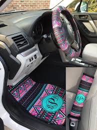 Aztec Tribal Car Accessories Mix And Match Personalized Car Mats Steering Wheel Cover Seat Belt C Cute Car Accessories Personalized Car Mat Car Personalization