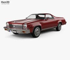 3d Model Of Chevrolet El Camino 1973 In 2020 Chevrolet El Camino Chevrolet 3d Model