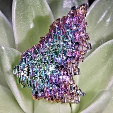 Bismuth Crystal For Sale Galactic Village Rainbow Bismuth Specimen New Just Added Here Bismuths Geometry Follows The Fibonacci Seque Crystals For Sale Crystals Bismuth