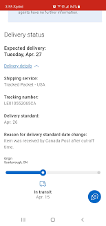 * estimated delivery dates include seller's dispatch time, and will depend on delivery service selected and receipt of cleared payment. Is Canada Post Tracking Down