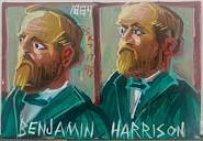Benjamin Harrison #42 Steve Keene Painting – Poster Museum