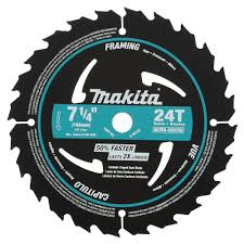 Makita 7 1 4 In 24 Teeth Carbide Tipped Ultra Coated Framing Blade 10 Pack A 94530 10 Makita Circular Saw Blades Blade