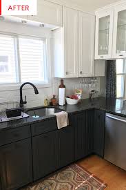 Before And After A Three Week 500 Kitchen Facelift Kitchen Remodel Countertops Cheap Kitchen Makeover Kitchen Remodel Small
