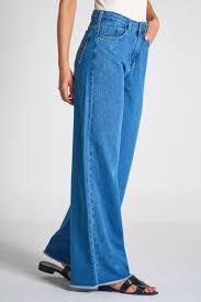 Calça Jeans Wide Leg C4 Blue Wash 38 / Intermediaria