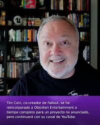 Known best as the creator of Fallout, Tim Cain says he's now “a lot less  retired” as he rejoins The Outer Worlds studio Obsidian once more. Link in  bio 👆 #TheOuterWorlds #Fallout #