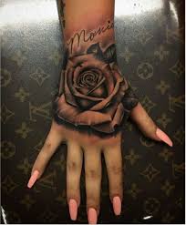 Pinterest Angelthebear Rose Hand Tattoo Hand Tattoos Hand Tattoos For Women