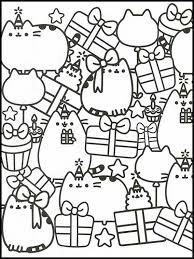 Pusheen 45 Printable Coloring Pages For Kids Dibujo Navidad Para Colorear Gatito Para Colorear Plantillas Para Colorear