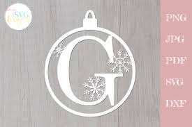 Download Christmas Ornament Svg G Monogram Svg Graphic By Mysvgdesigns Creative Fabrica