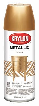 Unfortunately, these pieces may be covered with paint, obscuring the lovely color and effect of these items. Krylon Metallic Metallic Spray Paint In Metallic Brass Metallic For Ceramic Glass Metal Paper Plaster 54tj81 K01708a77 Grainger