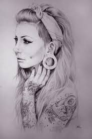 Girl Tattoos Stretcher Piercings Drawing Arty Pinterest Girl Drawing Pictures Girl Tattoos Girl Drawing